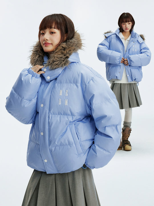 MEDM Detachable Fur Hooded Down Jacket | Face 3 Face