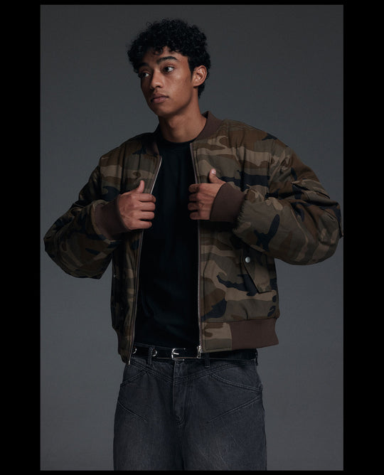 NOVACAM Camouflage MA-1 Military Jacket | Face 3 Face