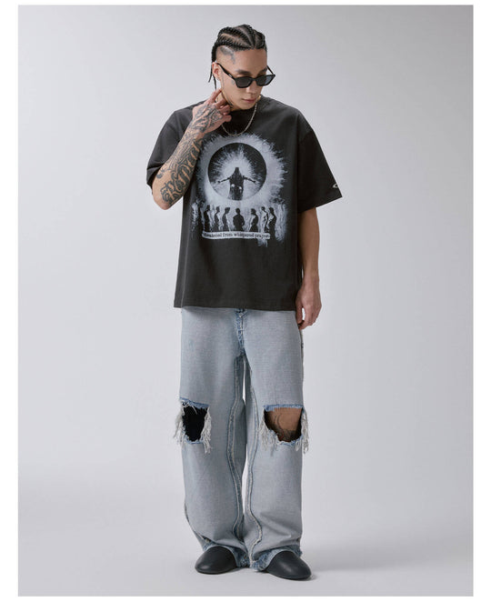 F2CE Inside Out Washed Distressed Ripped Jeans | Face 3 Face