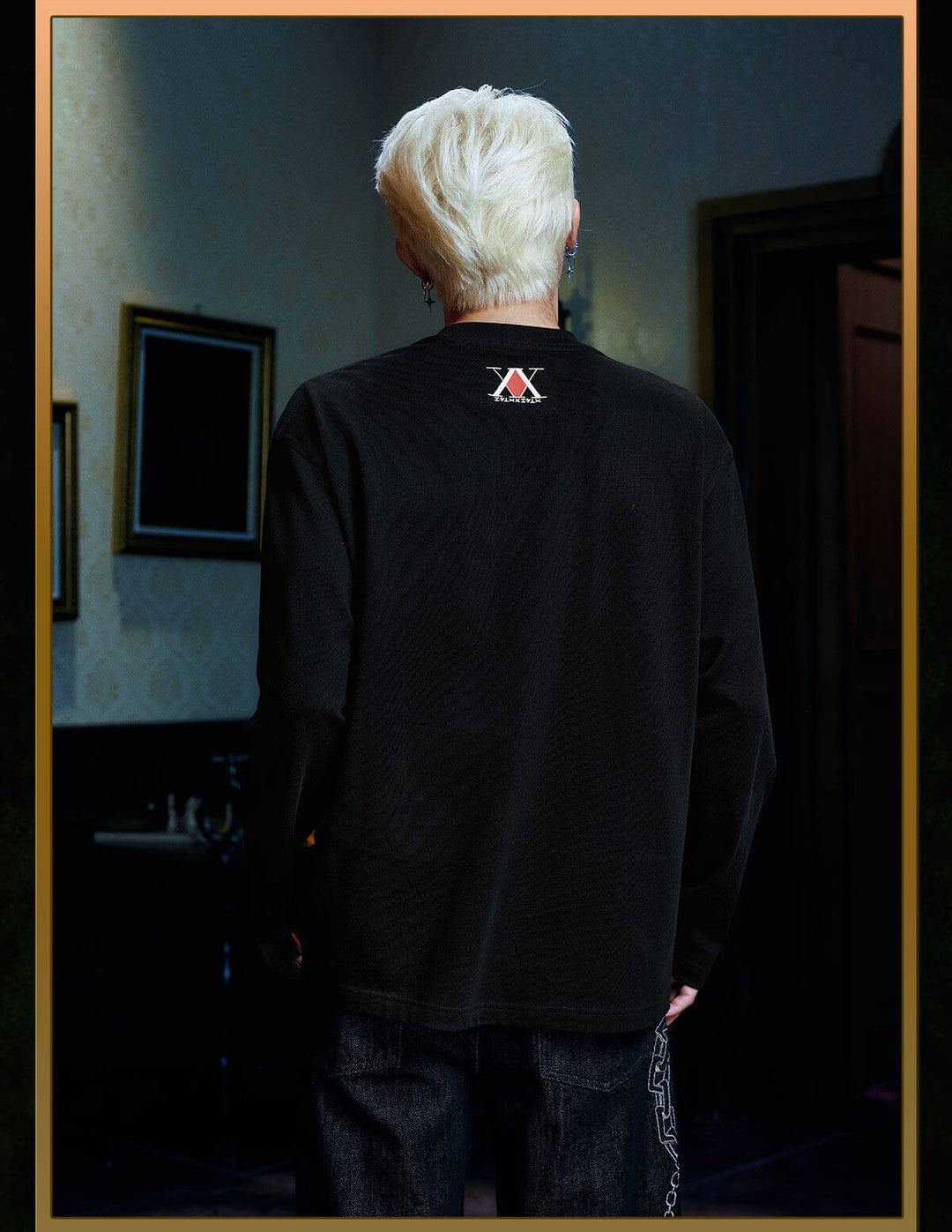 MEDM × HUNTER×HUNTER Character Embroidered Patch Long Sleeve Tee | Face 3 Face