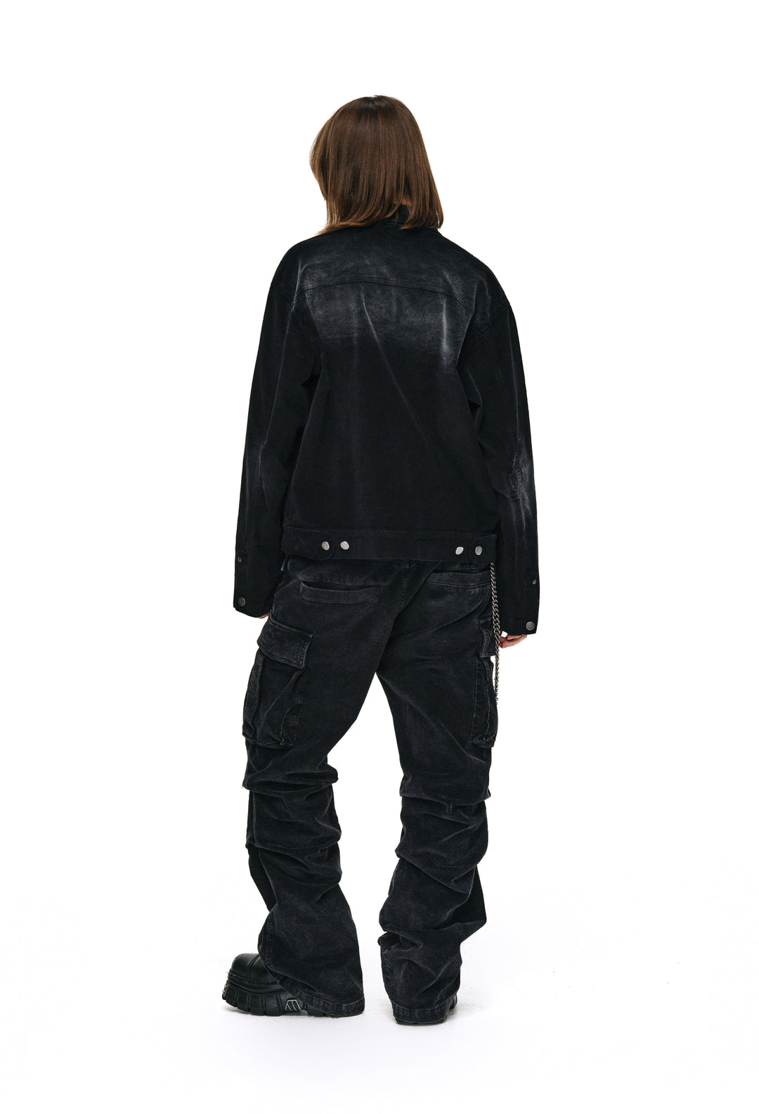 ANTIDOTE Distressed Washed Corduroy Work Jacket | Face 3 Face