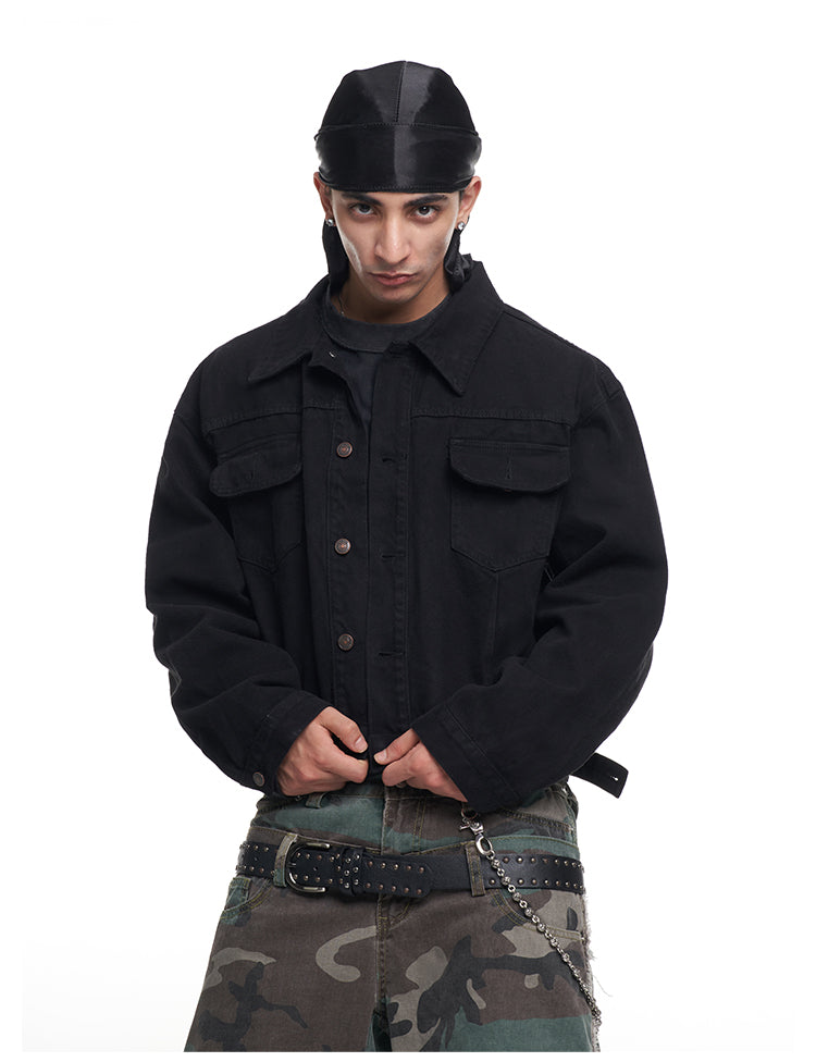 F3F Select Tough Black Denim Jacket | Face 3 Face