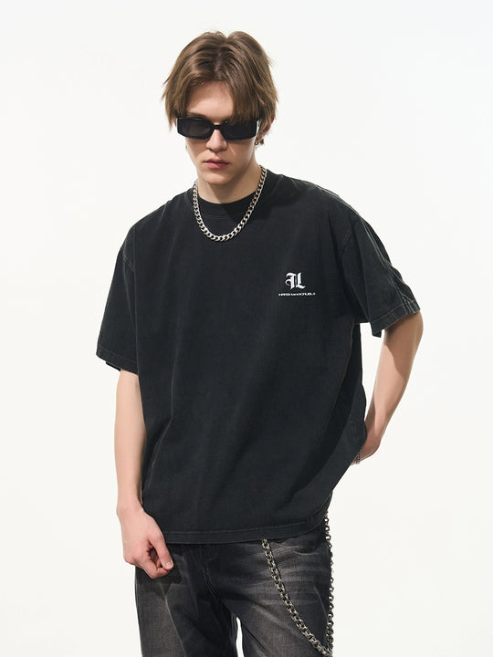 Harsh and Cruel Gothic Logo Washed Tee