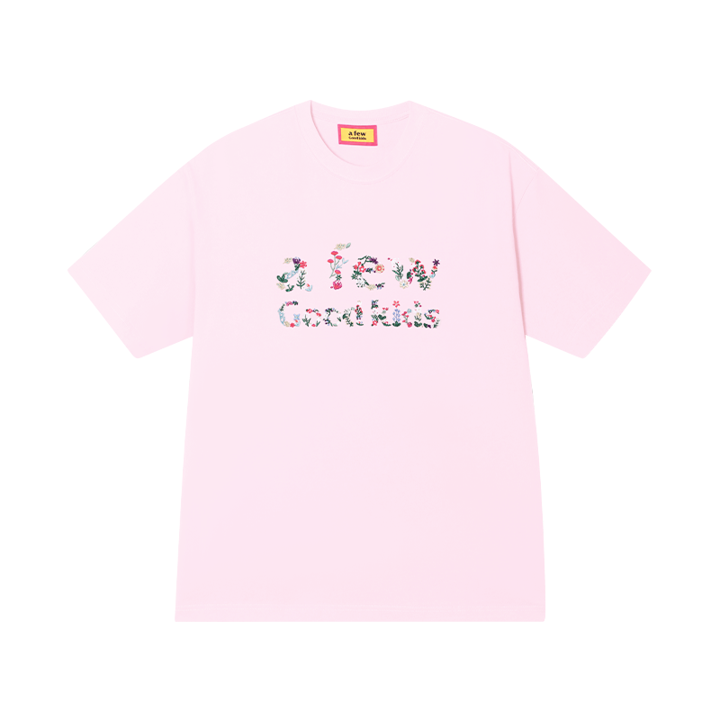 AFGK Floral Letter Embroidery Tee