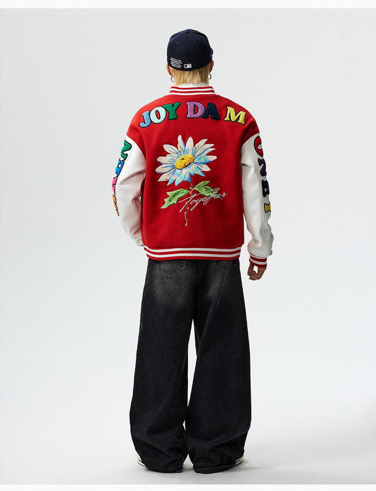 MEDM Daisy Floral Varsity Jacket | Face 3 Face