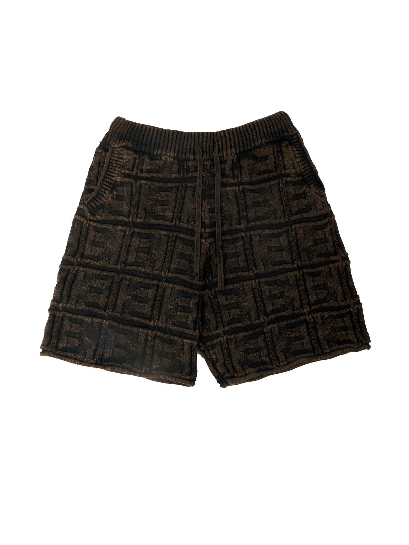 EVILKNIGHT(EK) Custom Logo Texture Knit Shorts | Face 3 Face