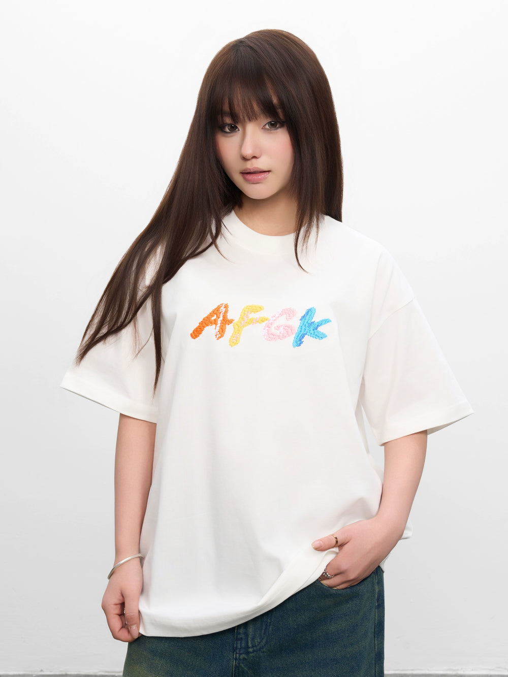 AFGK Handstitched Logo Embroidered Tee | Face 3 Face