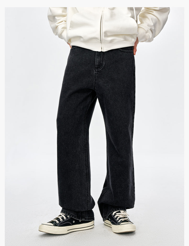 MEDM Horsehair Waist Tag Washed Jeans | Face 3 Face