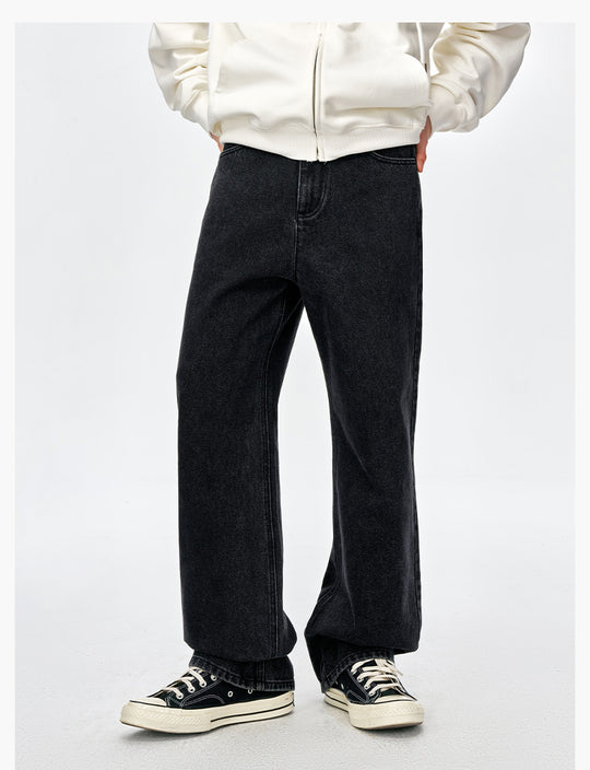 MEDM Horsehair Waist Tag Washed Jeans | Face 3 Face