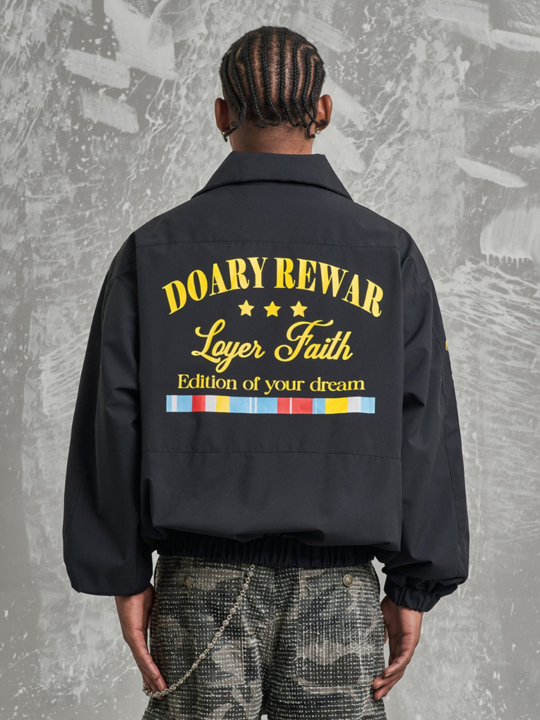 F3F Select Embroidery Windbreaker Police Short Jacket | Face 3 Face