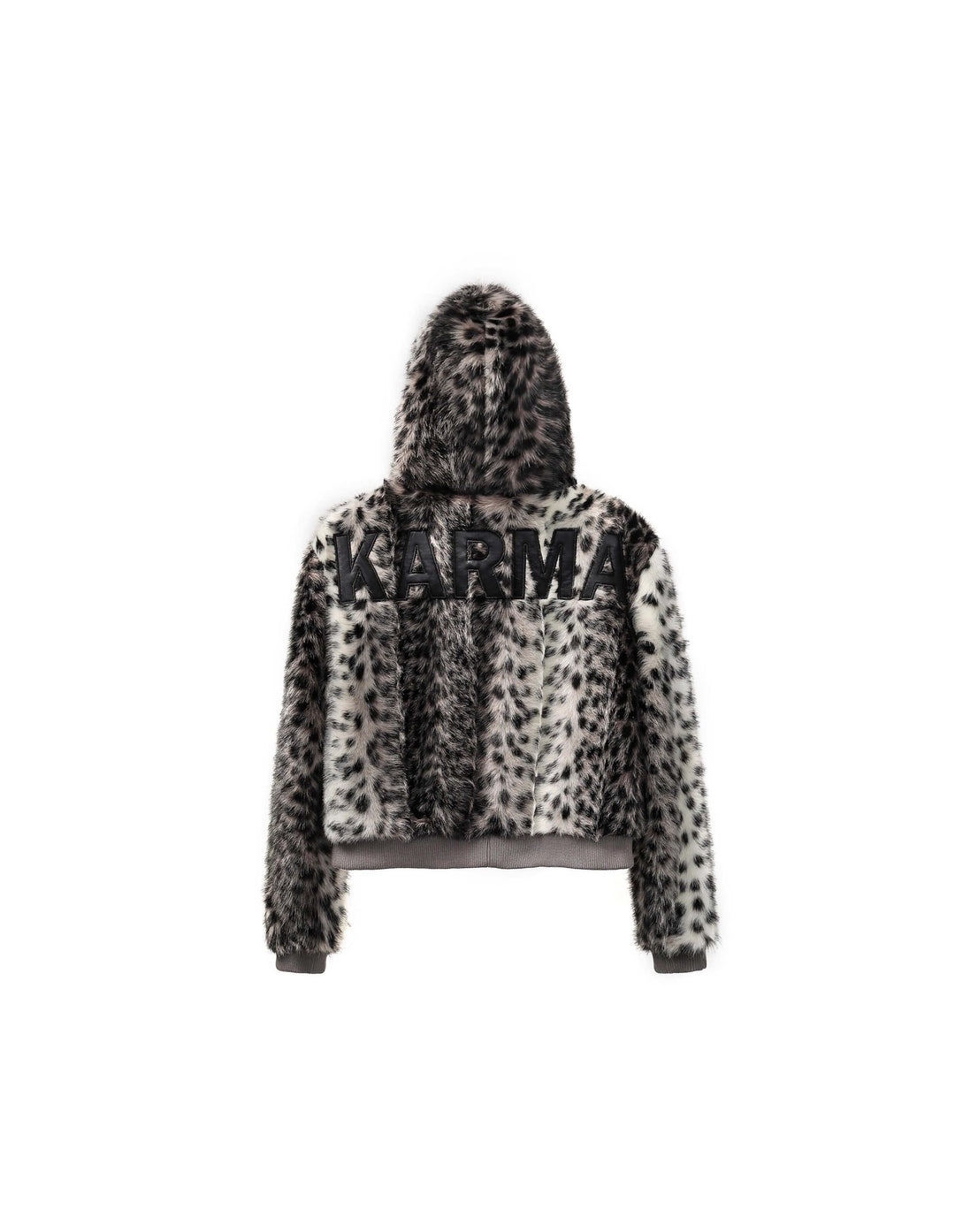 KARMANISTIC Leopard Fur Hooded Jacket | Face 3 Face