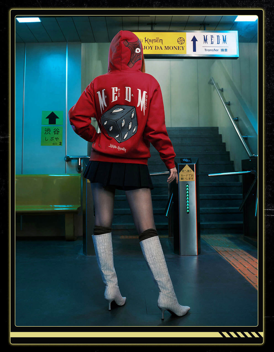 MEDM × Jujutsu Kaisen Prison Realm Zip Up Hoodie | Face 3 Face