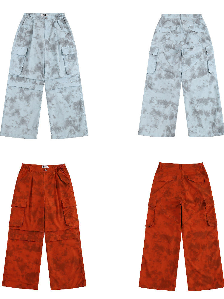 EVILKNIGHT(EK) Tie-Dye 3D Pocket Work Cargo Pants | Face 3 Face