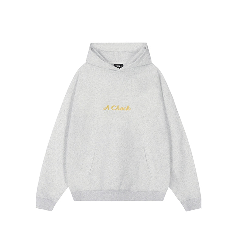 Men's puff print hoodie | Achock Flower Logo Embroidered Hoodie | Face 3 Face