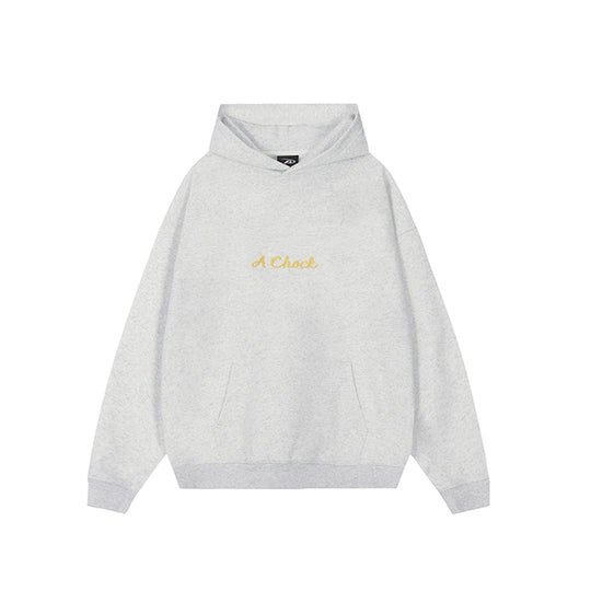 Men's puff print hoodie | Achock Flower Logo Embroidered Hoodie | Face 3 Face