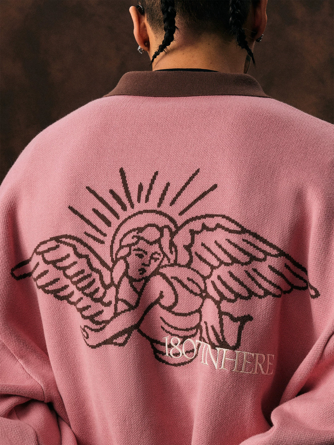 1807 Angel STILL GOING  Half Zip Polo Knit Sweater | Face 3 Face