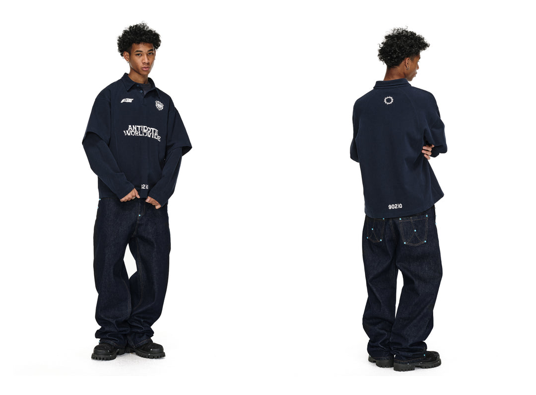 ANTIDOTE Blue Stone Studded Jeans | Face 3 Face