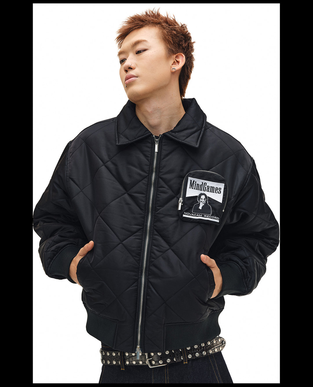 NOVACAM Diamond Plaid Quilted Puffer Jacket | Face 3 Face