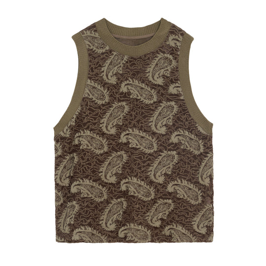 JHYQ Paisley Embroidered Tank Top Tee
