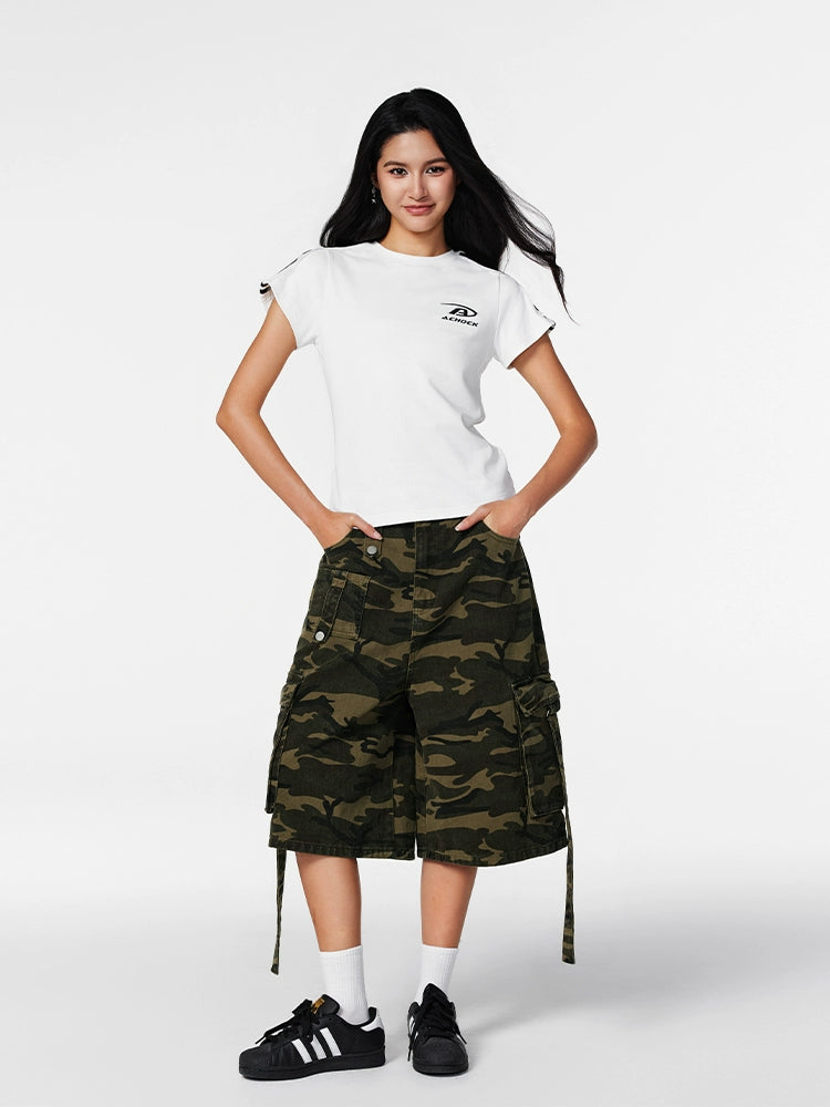 Achock Large Pockets Camouflage Cargo Shorts | Face 3 Face
