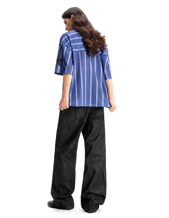 F3F Select Striped Mesh V Neck Short Sleeve Soccer Jersey | Face 3 Face
