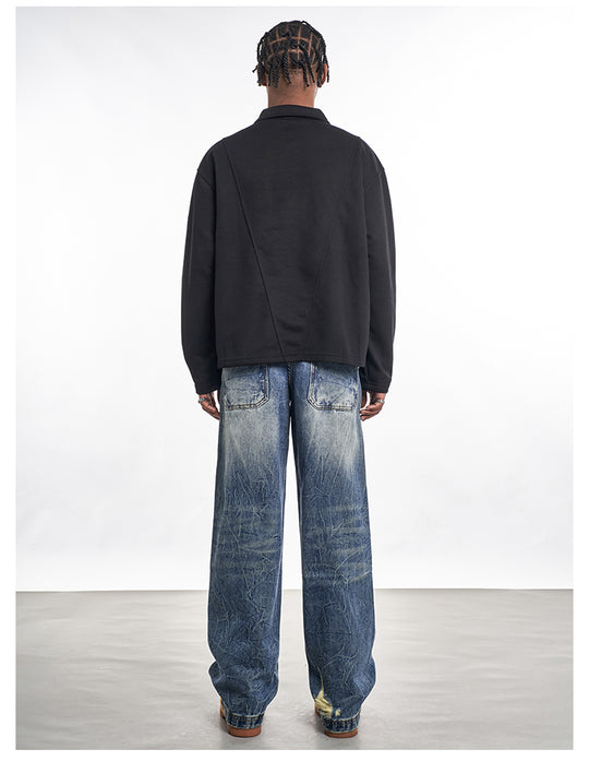 F3F Select Turquoise Studs Washed Double Knee Jeans | Face 3 Face