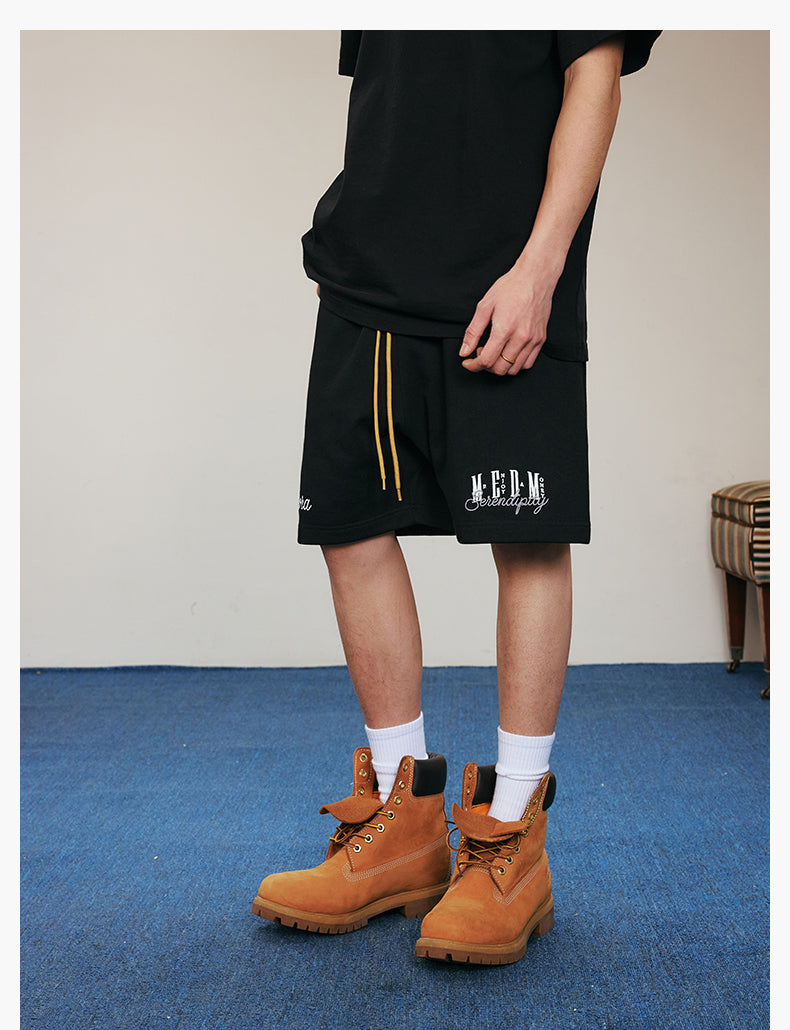 MEDM 3D Embroidered Sweat Shorts | Face 3 Face