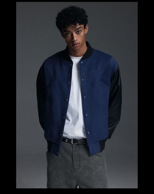 NOVACAM Patchwork Varsity Jacket | Face 3 Face