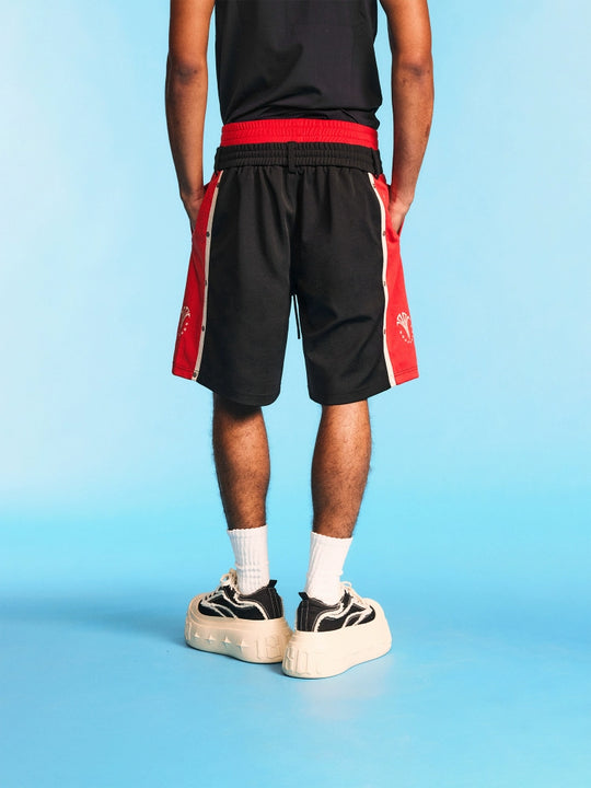 1807 Double Waist Layer Contrast Shorts | Face 3 Face