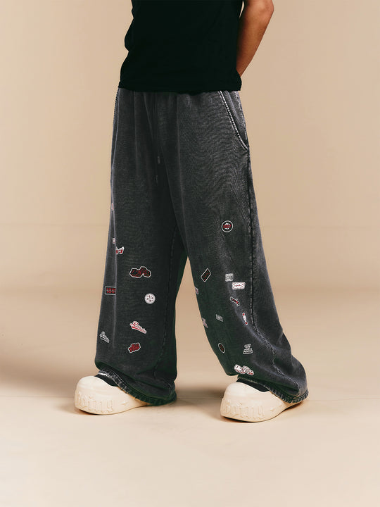 1807× LABT Logo Patch Washed Sweatpants | Face 3 Face