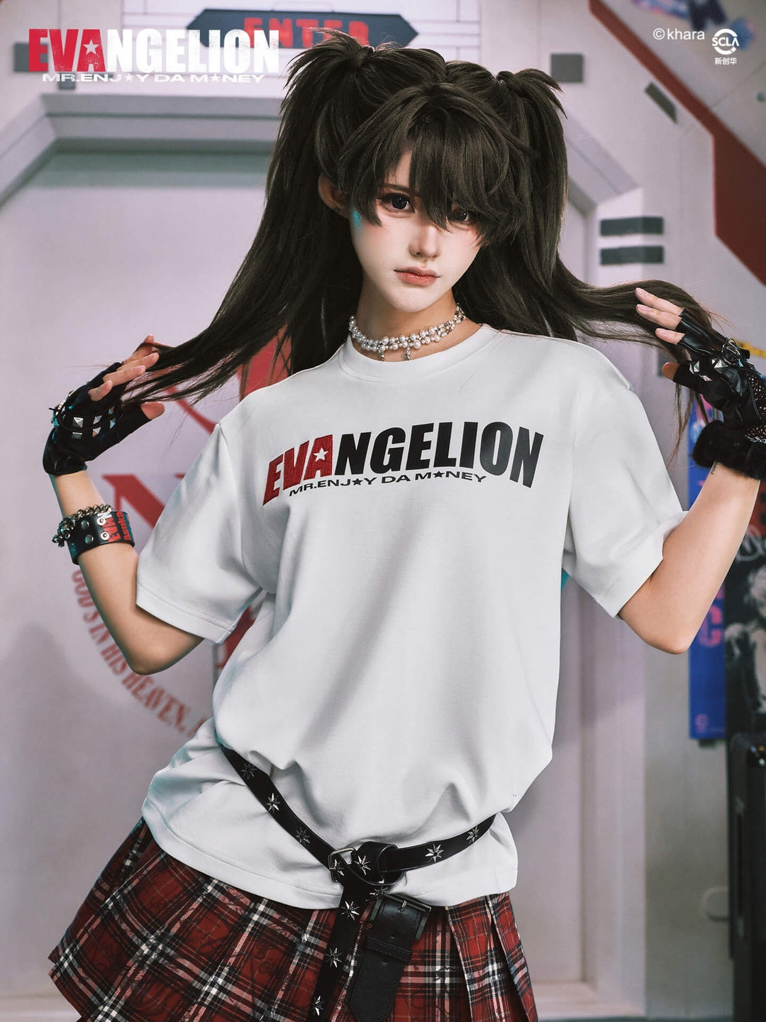 MEDM x EVA NEVER END Mixed Embroidery Print Logo Tee | Face 3 Face