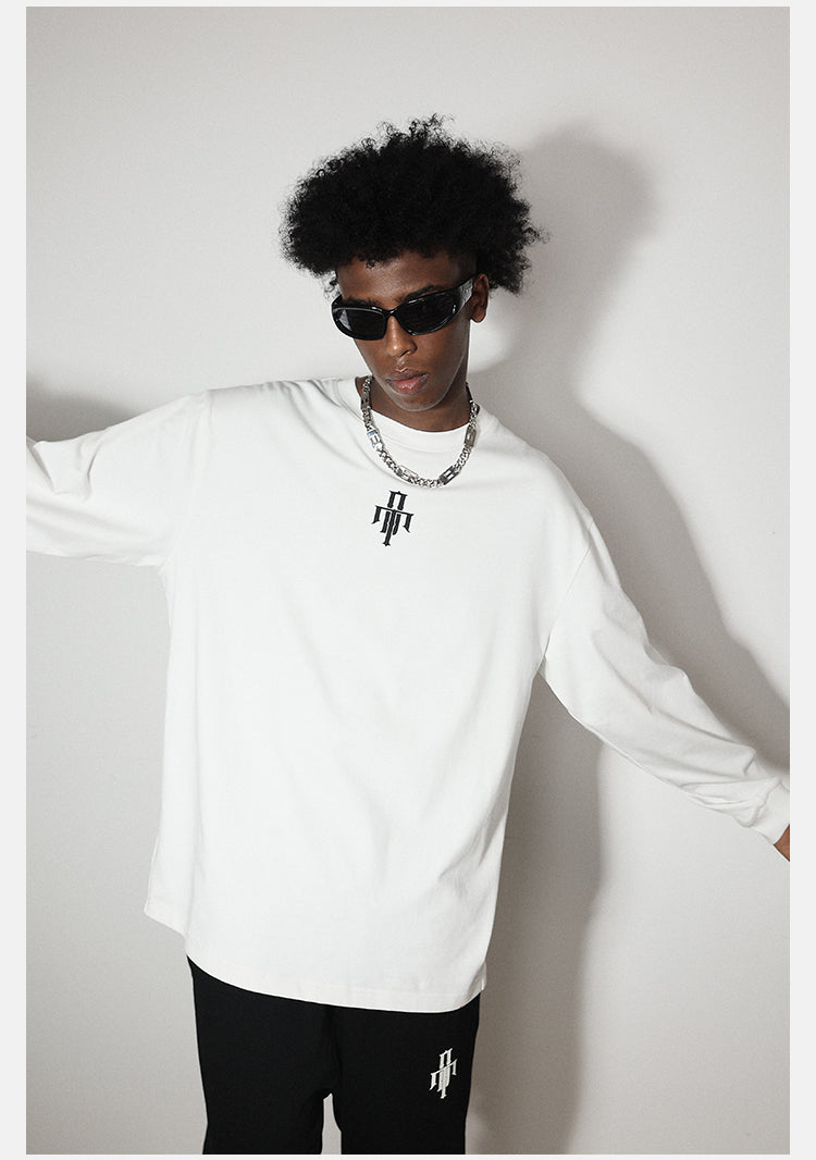 DICETINY Basic Logo Print Long Sleeve Tee | Face 3 Face