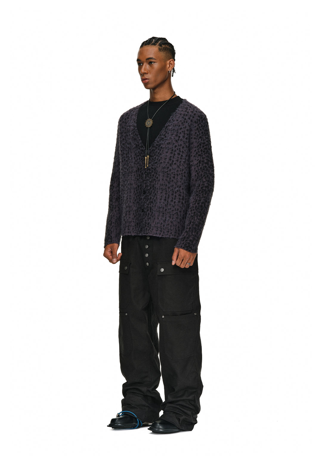 ANTIDOTE Dark Leopard Brushed Knit Cardigan | Face 3 Face