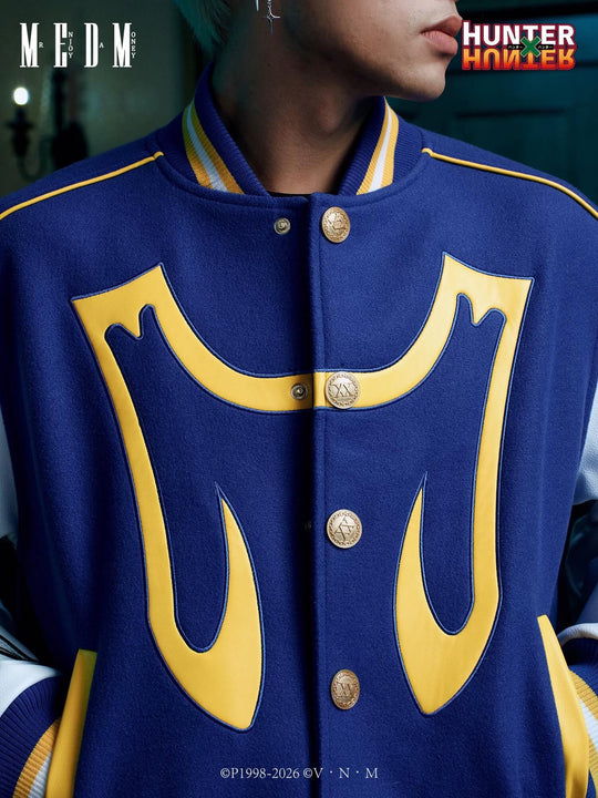 MEDM × HUNTER×HUNTER Kurapika PU Leather Varsity Jacket