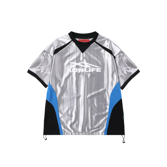 XONLIFE Silver Stripe Soccer Jersey Tee | Face 3 Face