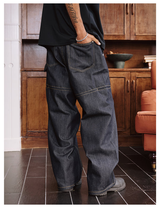 Remedy Stitched Side Pocket Baggy Jeans | Face 3 Face