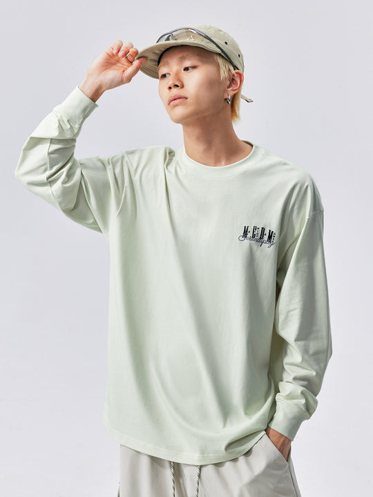 MEDM Logo Embroidered Antibacterial Long Sleeve Tee | Face 3 Face