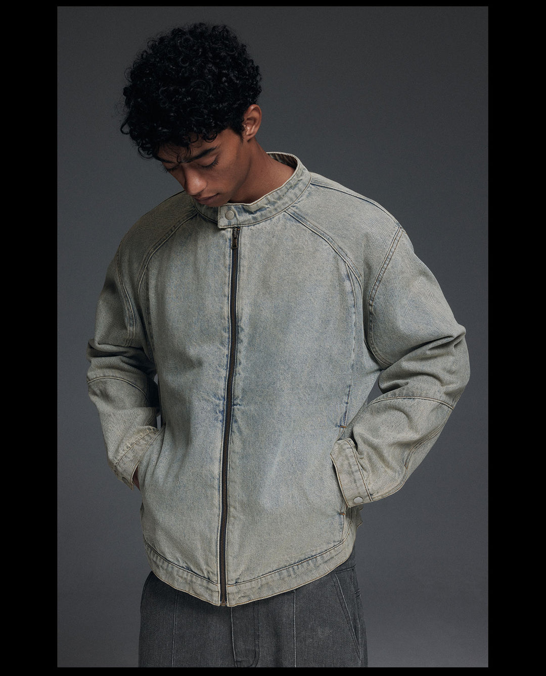NOVACAM Washed Heavy-Duty Short Work Denim Jacket | Face 3 Face