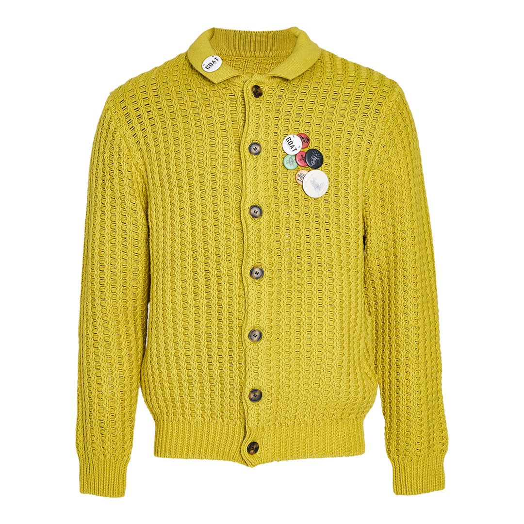 STEEPC Vintage Button Badge Knit Cardigan | Face 3 Face