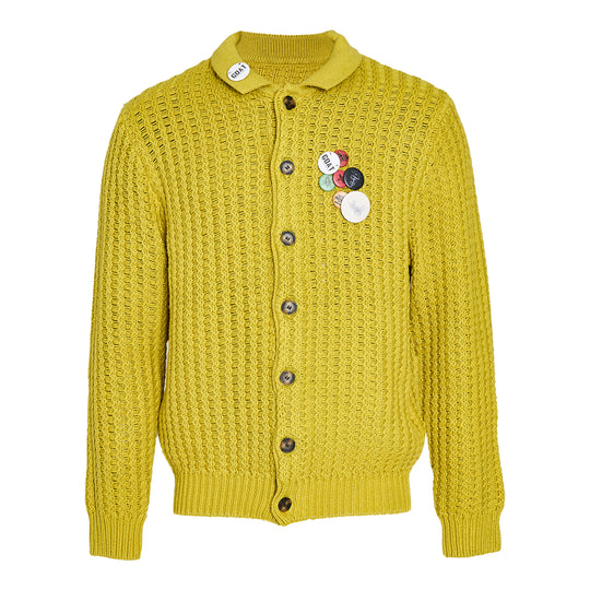 STEEPC Vintage Button Badge Knit Cardigan | Face 3 Face