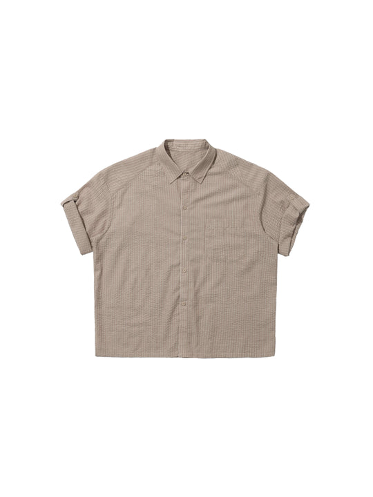 LIBERAFIT Cross Weave Striped Pique Short Sleeve Shirt | Face 3 Face