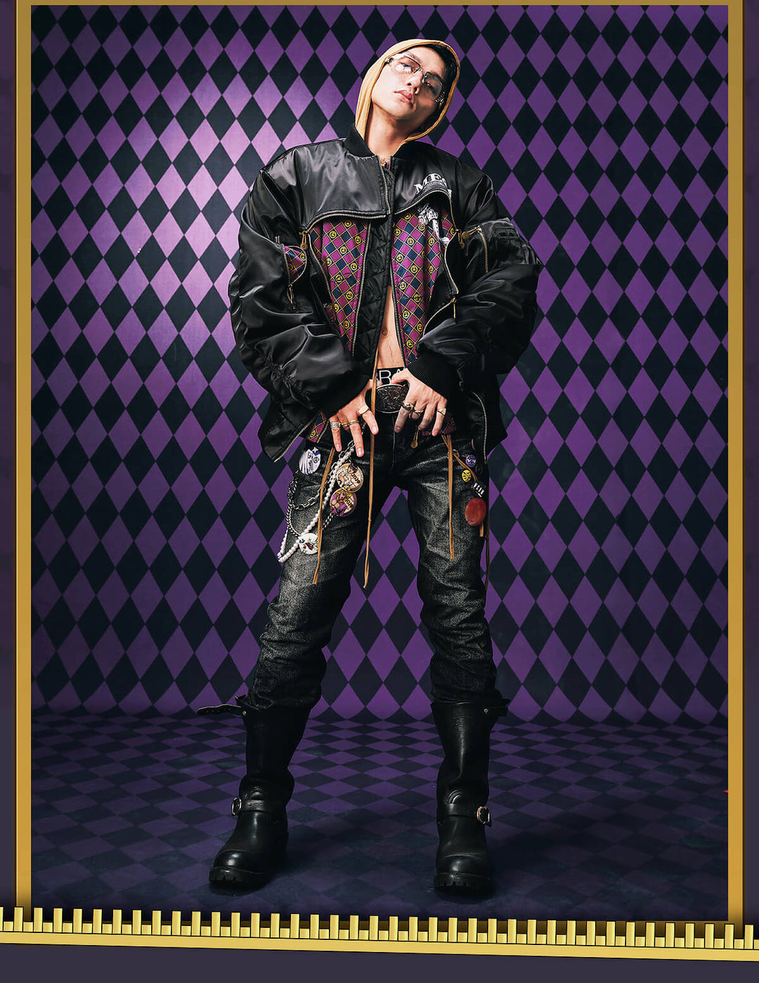 MEDM × JOJO Multi Zip Bomber Jacket | Face 3 Face