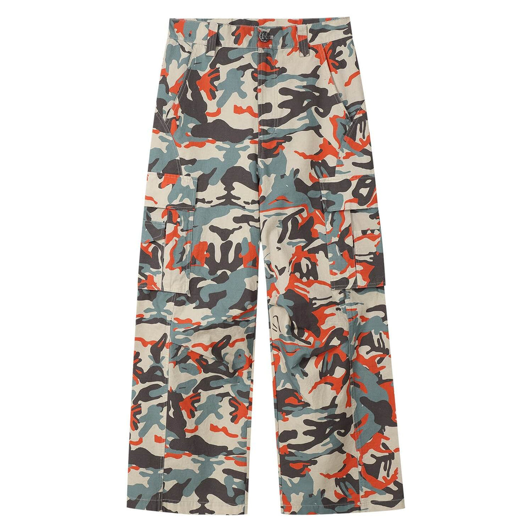 MEDM Custom Color Blocked Camo Cargo Pants | Face 3 Face