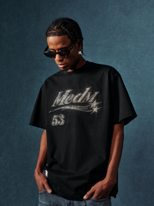 MEDM Rhinestone Star Logo Graphic Tee | Face 3 Face