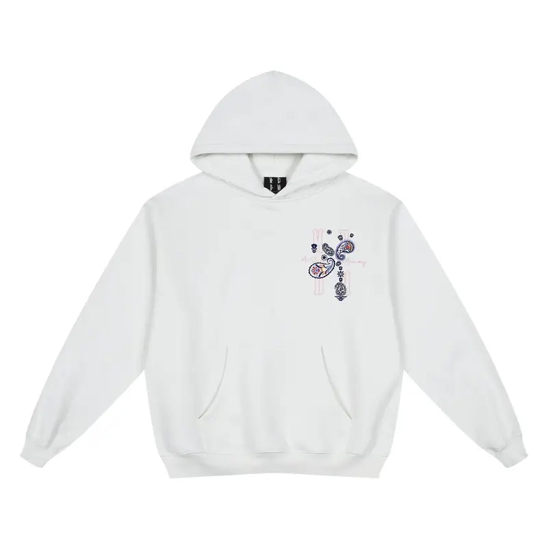 MEDM Ethnic Paisley Flower Embroidered Hoodie | Face 3 Face