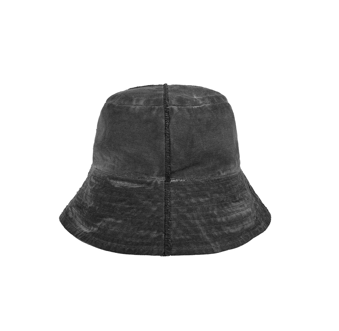UNDERWATER Wash Aged Logo Embroidered Deconstructed Bucket Hat