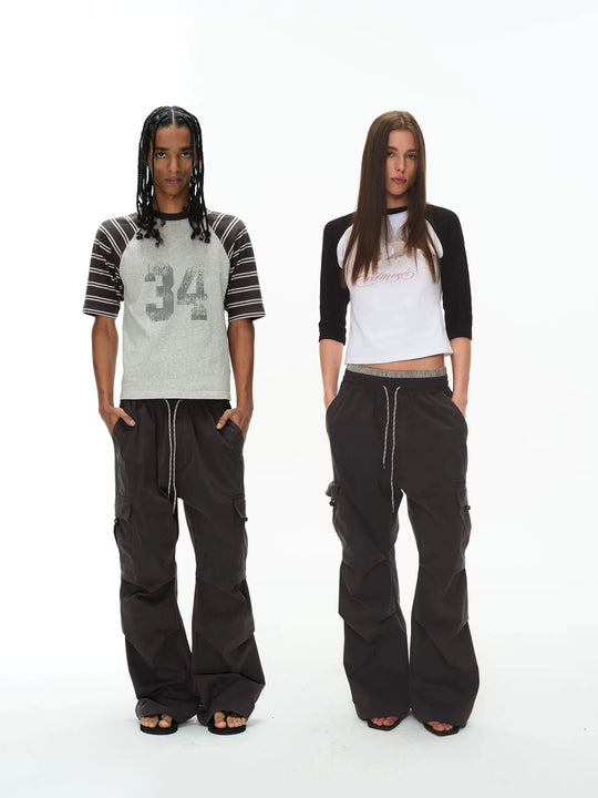 EXITMODE BY BLIND NO PLAN Double Waist 3D Pleat Nylon Cargo Pants | Face 3 Face