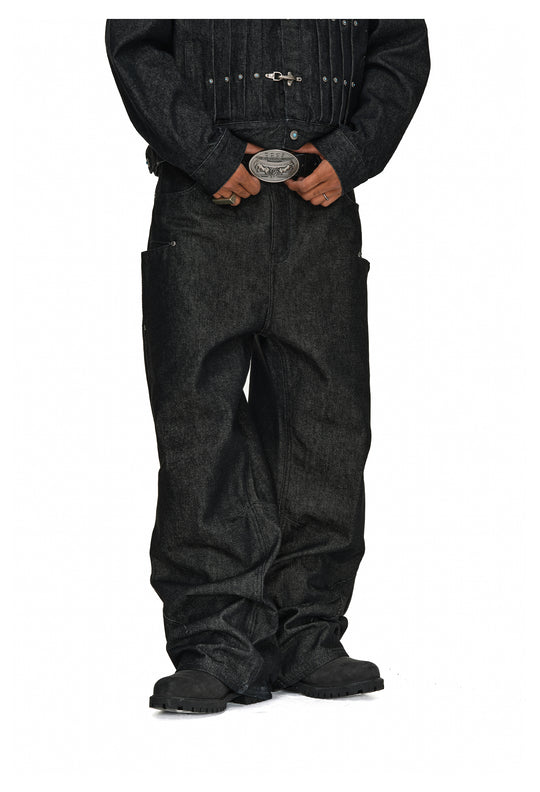 ANTIDOTE Studded Slash Pocket 3D Cut Jeans | Face 3 Face