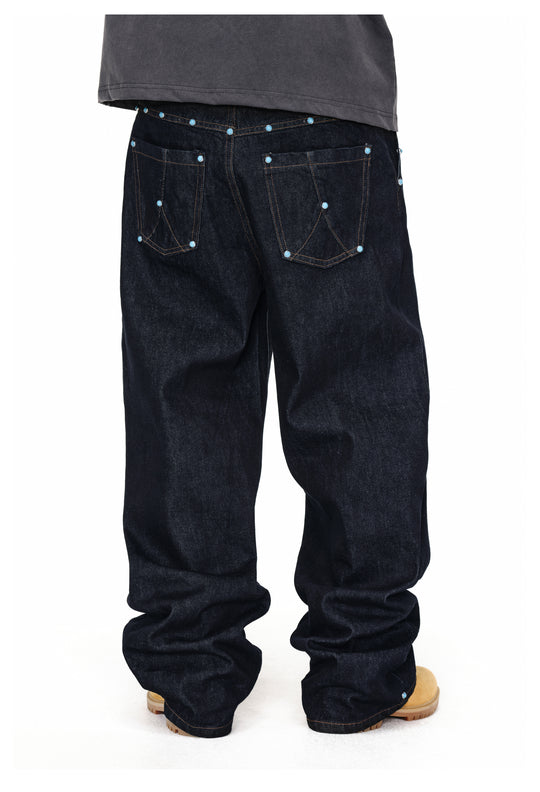 ANTIDOTE Blue Stone Studded Jeans | Face 3 Face