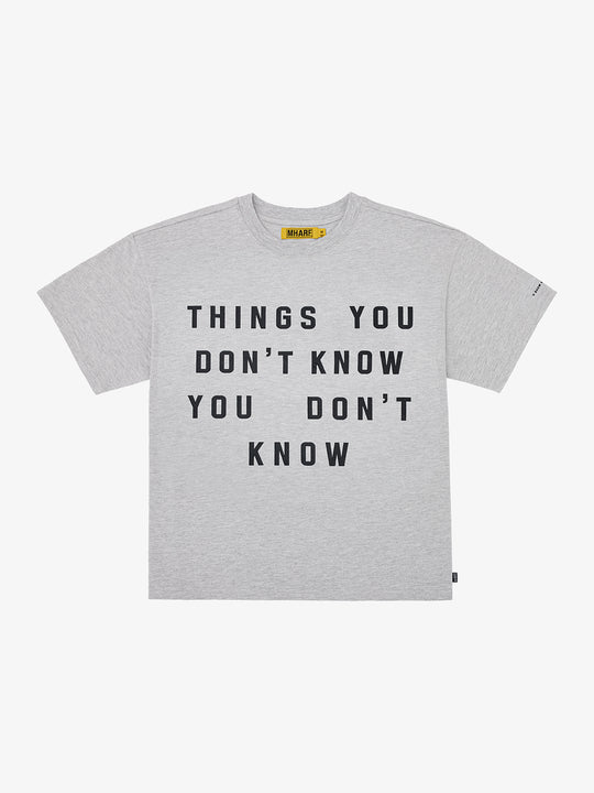MHARF THINGS YOU DON'T KNOW Print Tee | Face 3 Face